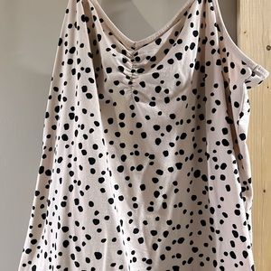 EUC Torrid Foxy Cami, Cinched, Size 4 Pale Pink and Black